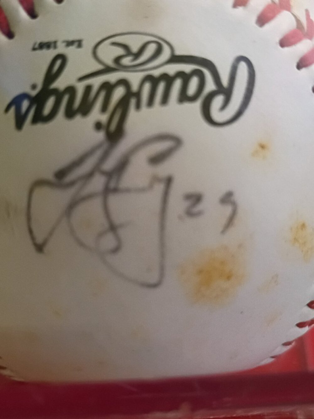 Los Angeles Dodgers James Loney Autographed Baseball Inscribed 29 with Display C